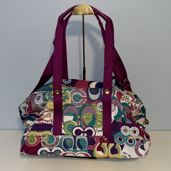 Y2K Coach Poppy Pop C Travel Weekender Bag - Picture 2 of 11